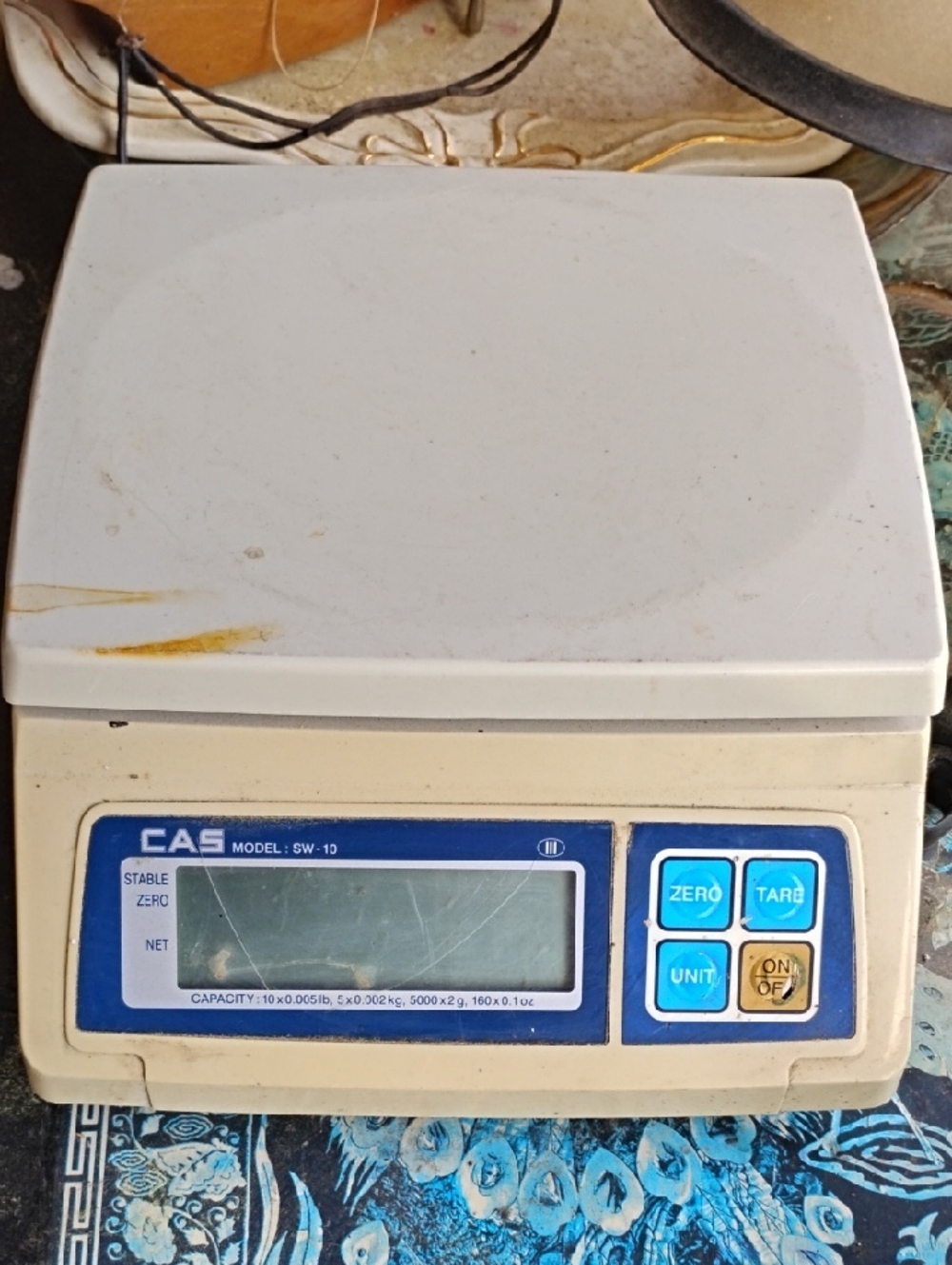 CAS  Professional Portion Control Digital Scale SW-1D in White and Blue